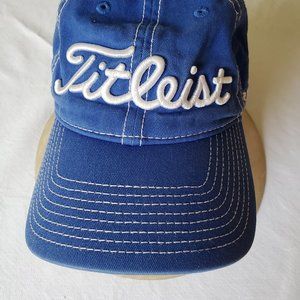 Titleist Blue Canvas Cap FJ Pro V1 Adjustable Hat